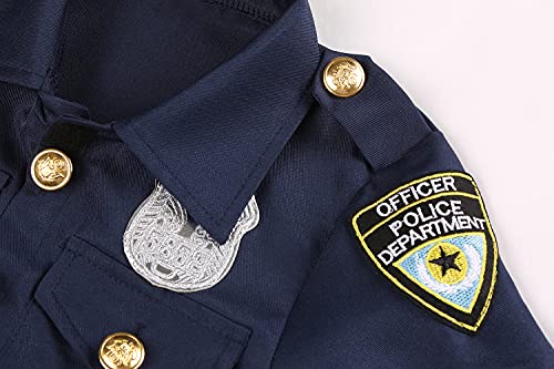 Viyorshop Kids Police Costume Deluxe Police Officer Costume Cop Set For Halloween Cosplay Dress Up Costume(5-7 Years) #TOP4