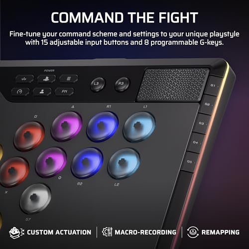 Image of Corsair NOVABLADE PRO Wireless Hall Effect Leverless Controller - 15-Main Key Layout, 1000Hz Polling, 2.4GHz Wireless, SOCD, MGX Hyperdrive Hall Effect Magnetic Switches - PS5, PS4, PC - Black