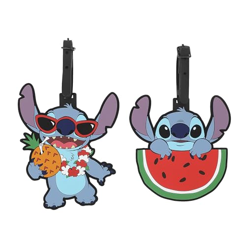 Disney Stitch Tropical Snacks & Sips 2-Pack Luggage Tag Set