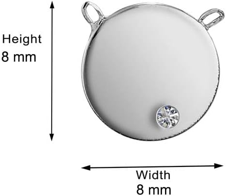 Vanbelle Sterling Silver - Rhodium Plated with 925 Stamp - Round Disc Diamond Accent Pendant Necklace with Natural Diamonds - Elegant Handcrafted Necklace for Women - 16" Long + 2" Extender - Image 2