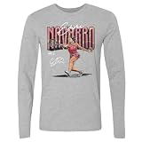 500 LEVEL Emma Navarro Player Name Long Sleeve Shirt (Heather Gray, Medium)