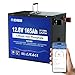 DC HOUSE 12V 165Ah LiFePO4 Lithium Battery, Bluetooth & Low Temp Protection, Safer Metal Case, 12V Lithium Battery up to 15000 Cycles, 120A BMS, Perfect for Trolling Motors, Marine, Boat, Solar,RV