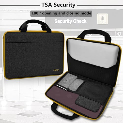 Image of Hseok Laptop Sleeve 13-14 Inch Case Briefcase Compatible with MacBook Neo Pro 14 M5 /M4 /M3 /M2 /M1, All Models 13.3 Mac Air /Pro, XPS 13 14, Most Popular 13 inch-14 inch Notebooks,B01YL01