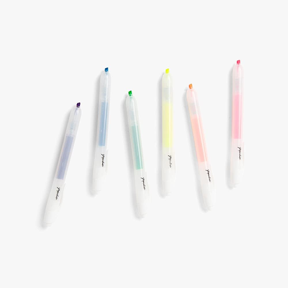 Paperchase Retractable Highlighters Pack of 6,00613520 Amazon.co.uk