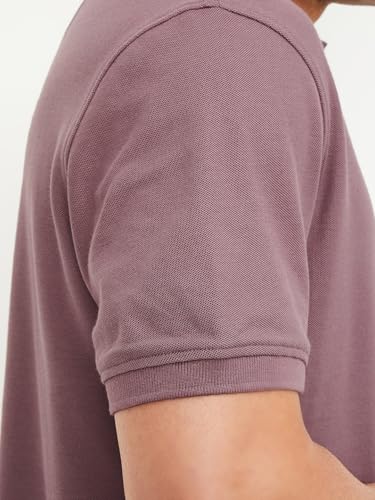 Image of Max Mens Cotton Blend Regular Fit Half Sleeves Solid Polo T-Shirt