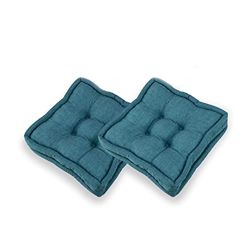 Tecnocuci Cojín de suelo - Juego de 2 - Fabricado en Italia - Color negro - Medidas: 40 x 40 x 12 Cover