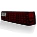 AKKON - For 1987-1993 Mustang GT LX SVT Cobra Red Smoked Full LED Tail Brake Lamp Left+Right Pair Replacement