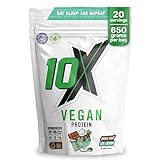10X Athletic Vegan Protein Powder – Chocomint Ice-Cream, Plant-Based, Dairy-Free, Gluten-Free, No Soy or Sugar, Supports Muscle Growth & Recovery – Informed-Sport Certified, Delicious Taste