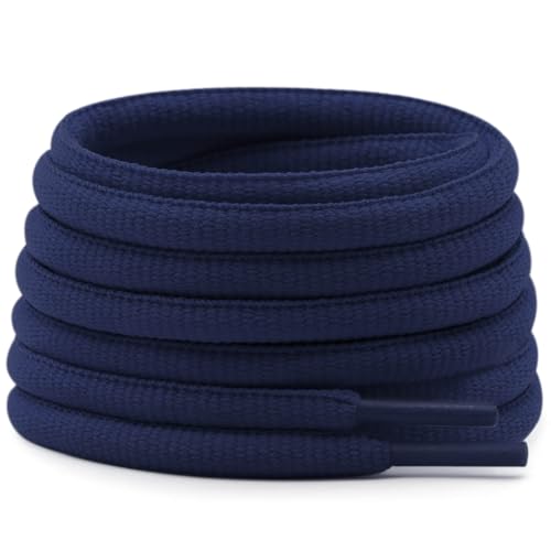 Image of Oval Athletic Shoelaces Thick 4MM DELELE Half Round Shoe Laces Strings 2 Pair