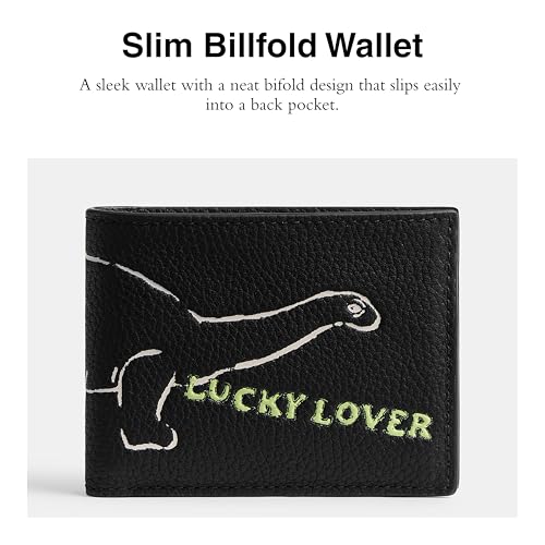Coach Men's Slim Billfold Wallet with Sketch Print Accessory-Travel, Black Multi2