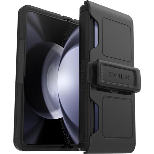 OtterBox Galaxy Z Fold5 Defender Series XT Case - Black, screenless, Rugged Hinge Protection, Lanyard Attachment, PowerShare and Wireless Charging Compatible