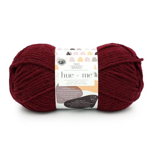 Image of Lion Brand Yarn, Hue + Me Chunky Yarn for Crocheting, Knitting, and Crafts, Gamay, 1 Pack