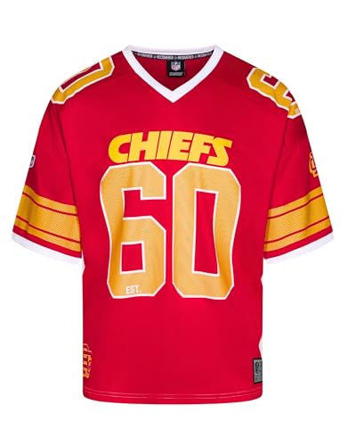 Recovered Kansas City Chiefs NFL Mesh Oversized Top Jersey Trikot Rot - M