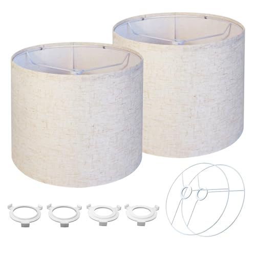 2 Pcs Drum Lamp Shades, 9" x 9" x 8.3"