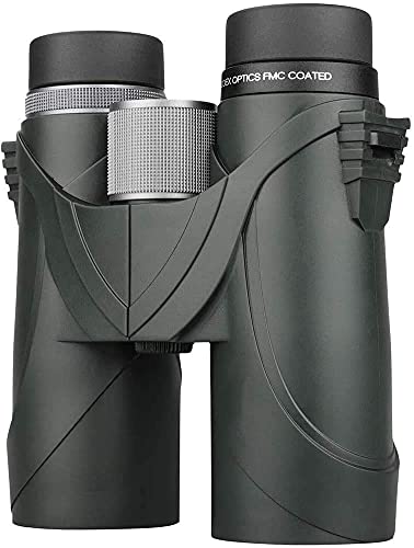 Binoculares para Adultos Regalos Binoculares para Adultos Binoculares Profesionales compactos de Gran Angular de 10x42 HD para observación de Aves, Caza, Viajes, Lente FMC con Techo BAK4