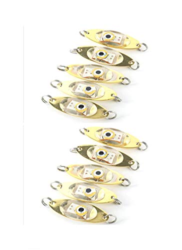 Wincspace Fishing Lure Light Deep Drop Underwater, Water-Triggered Designed Light Bait Flasher Saltwater Freshwater Bass Halibut Walleye Lures Attractant 10 Pcs (Big Eyes Light) #TOP7