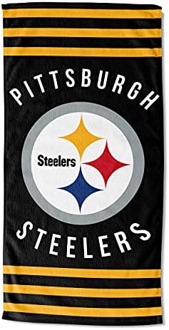 Northwest NFL Pittsburgh Steelers Unisex-Adult Beach Towel, 30" x 60", Stripes