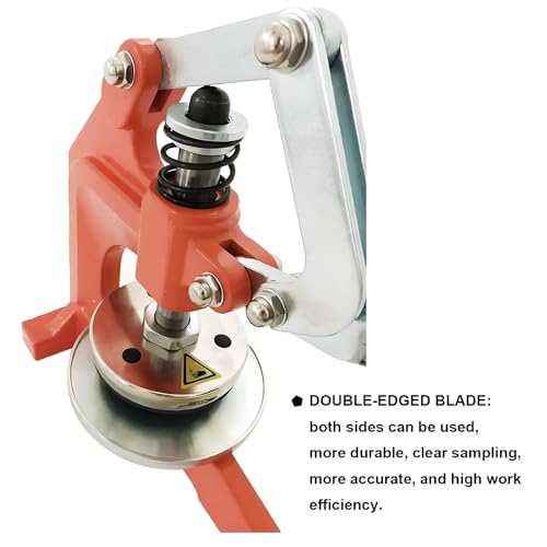 Cortador de muestras de tela, cuchillo de muestreo de presión manual de 100 cm² para alfombras, papel, espuma, textiles, cuero, herramienta eficiente para corte de precisión