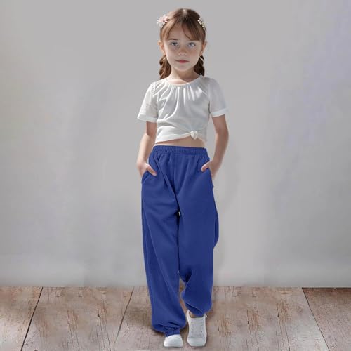 Girls Sweatpants Fall Fashion Oversized Cinch Bottom Workout Jogger Pants Youth Baggy Elastic High Waisted Track Pant2