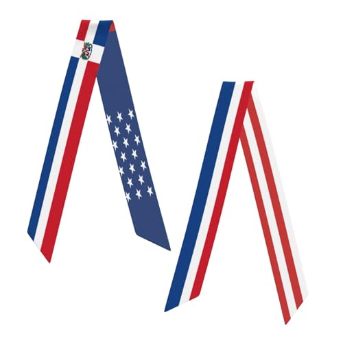 America Dominican Republic Flag Lightweight Women's Fashion Scarf - Versatile Printed Scarf for Daily Wear, Office & Parties2