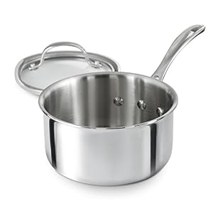 Calphalon Tri Ply Stainless Steel 1 12 Quart Sauce Pan with Cover