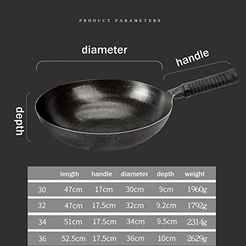 Wok de Hierro Tradicional Artesanal 30cm con Tapa miniatura 6