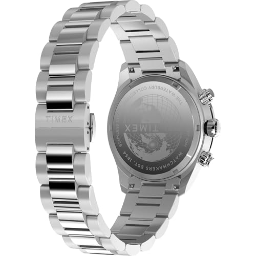 Image of TIMEX Waterbury Heritage Analog Silver Round Dial & Silver Stainless Steel Bracelet Band Water Resistant Men's Wrist Watch - TW2Y19200IK
