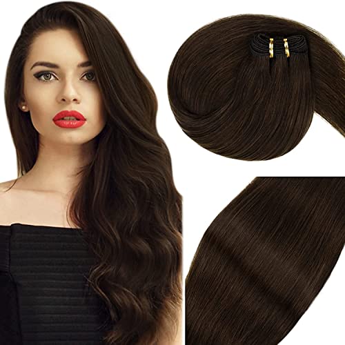 Brown Weft Hair Extensions 18 Inch Dark Brown Sew in Weft Hair Extensions Brown Sew in Hair Extensions Remy Brown Sew in Hair Extensions Real Human Hair 100 Grams Weft Hair Extensions Sew in