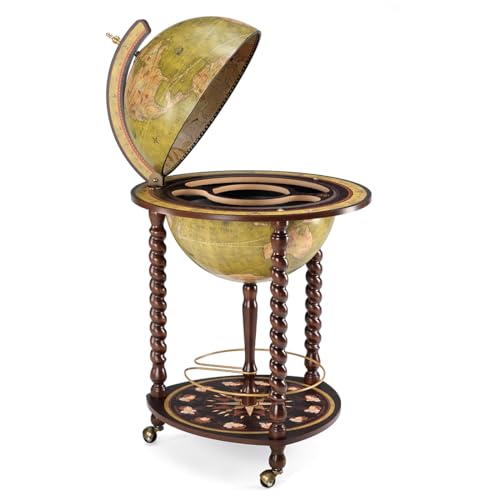 Waypoint Geographic Explora Bar Globe, 16” Diameter Elegant World Globe, Liquor Storage Mini Bar Globe for Home and Office Decor 36.56