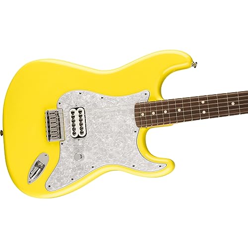 Fender Tom Delonge Strat RW Graffiti Yellow – Guitare Électrique - Les Beatles, Paul McCartney, John Lennon, RIngo Starr, George Harrison Fender Tom Delonge Strat RW Graffiti Yellow - Guitare Électrique – Image 6