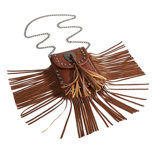 Sac à franges et glands vintage pour femme au look bohème affirmé