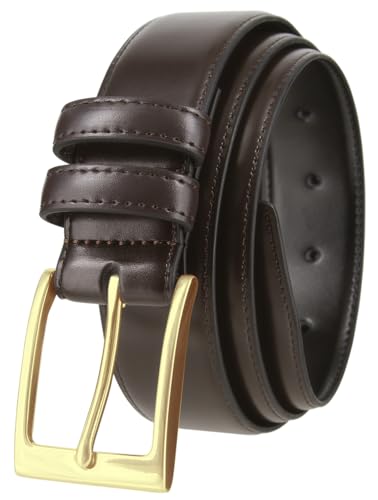 Men's Belt Classic Genuine Leather Smooth Dress Belt 1-3/8