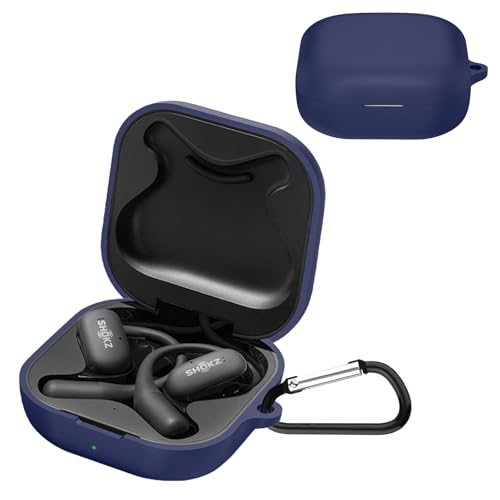 TOORQR For Shokz OpenFit �P�[�X �J�o�[ Shokz OpenFit�V���R���f�� �P�[�X �ی�J�o�[ �h�� �h�o �����h�~ �L�Y�h�~ �S�ʕی� �y�� �J���r�i�t��(�u���[)