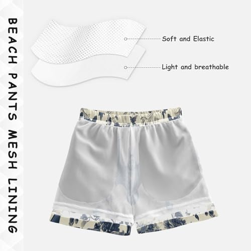 Pigsaly Boys' Swim Board Shorts Elegant Bat Boy's Swim Trunks Kids Swimwear 3T Multicolor4