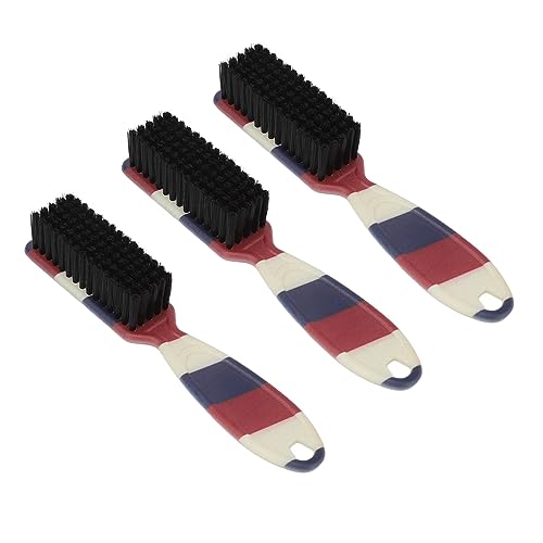 EIMSOAH 3pcs Bigotes Cepillo de Plumero, Barba Suave Desvanecimiento Ergonómico de Barba Pincel de Limpieza para Salón de Belleza Hogar