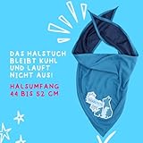 CoolPets Cooling Bandana - Hund Kühlung - Kühlung Halsband - Kühlendes Bandana für Hunden - Einfach zu bedienen - blau - Large