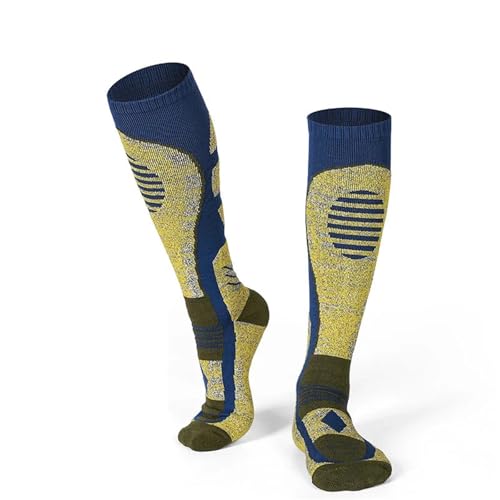 Calcetines de esquí al aire libre de invierno para mujeres y hombres, calcetines térmicos para esquí de montaña, calcetines de nieve, calcetines térmicos gruesos para snowboard, Amarillo L 40-43,