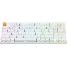 JamesDonkey J4 Wireless Mechanical Keyboard - 80% Layout Super Banana Switch, QMK RGB Backlit, 2.4G/Bluetooth/USB-C, Cherry PBT Shine-Through Keycaps, 3750mAh Battery, Mac/Win/Linux Compatible - White