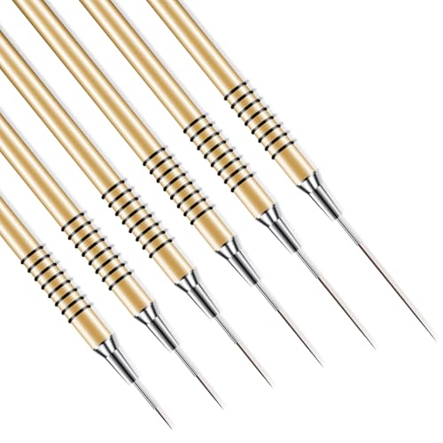 Qianyu Metallic Nail Art Brushes 6 Pcs Non Slip Liner Brushes Set...