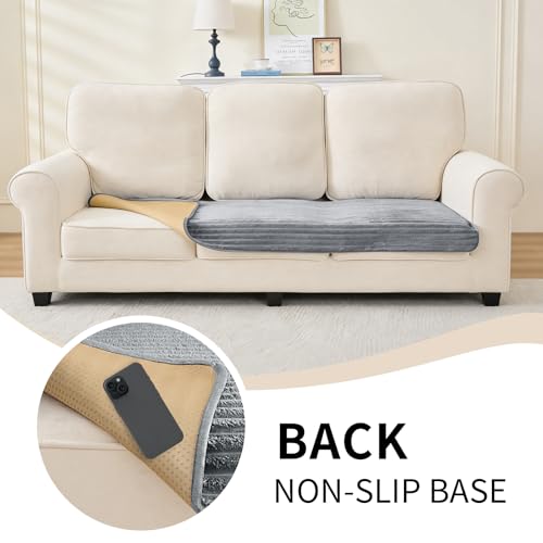 Sparaiz 100% Waterproof Couch Covers for Dogs, 35"×63" Washable Couch Cover, Non Slip Sectional Couch Covers for 3 Cushion Sofa Cover Pet Friendly, Cat and Dog Couch Bed Cover-Light Grey by Sparaiz - Used condition - Image 5