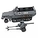ZGHQHCDRH WW2 Tank Sdkfz251 with Pak40 Anti-Tank Gun Building Blocks Toy German Army Sd.Kfz.251 Military Brick Set WWII