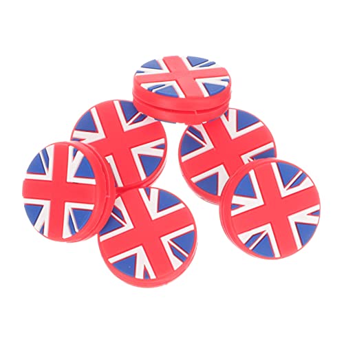 6pcs Tennis Racket Shock Absorber Tennis Racquet Vibration Dampener Tennis Racket Shocking Absorber Squash Racket Usa Flags Racket Damping Tool Shockproof Silica Gel