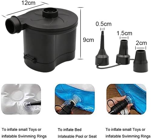 OBEST Electric Pumps Battery Powered Air Pump Quick Inflator and Deflator for Air Beds Toys Lilos Pools (4 D Battery, Not Included)