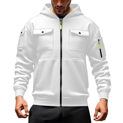 Pull en laine 3D tricoté avec fermeture éclair intégrale pour homme