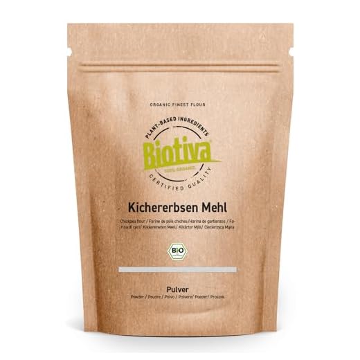 Biotiva Harina de Garbanzos 1000g - sin gluten - vegana - sustituto de la harina en pastelería - Embotellada y controlada en Alemania (DE-ÖKO-005)