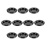 Rebower Rubber Grommets Flexible Wire Protector Hole Plug, [for Home Industry Office Electrical Protection] - 32 mm Mount Dia/Single Sided/Black / 20 Pcs
