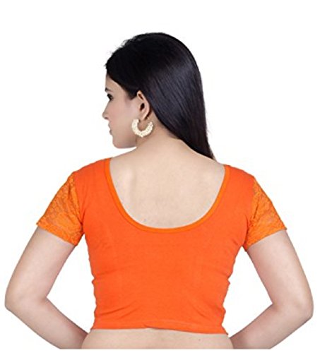 Image of Fressia Fabrics Women's Stretchable Readymade Saree Blouse Crop Top Choli