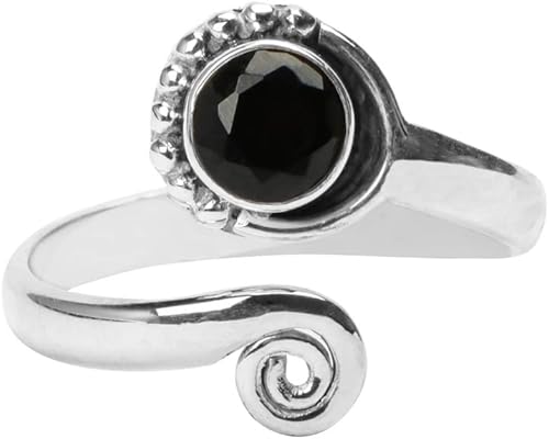 Miniatura 10 de Black Onyx Stone Toe Ring 925 Sterling Silver Feet Body Jewellery Handame Toe Ring Gemstone Adjustable Toering For Girls Women Gift Jewellery