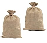 Zplontya 2PCS Burlap Bags 18.5x27.5 Inch Natural Jute Single Burlap Sacks, Reusable Plant Grow Bags Root Vegetable Holders, Strong Potato Sacks for Gardening Planting Food Storage,Outdoor Games