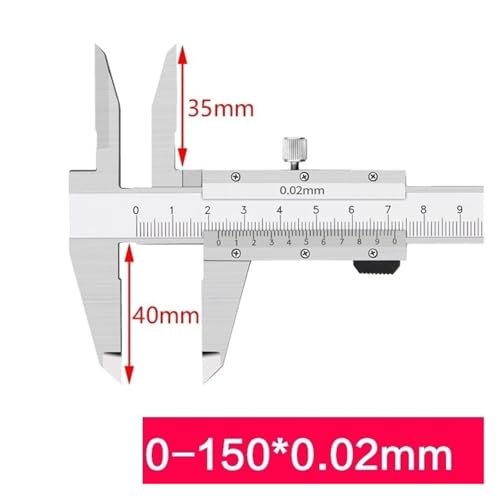 Calibrador Vernier Mandíbula Larga 0-150/200/300mm miniatura 2